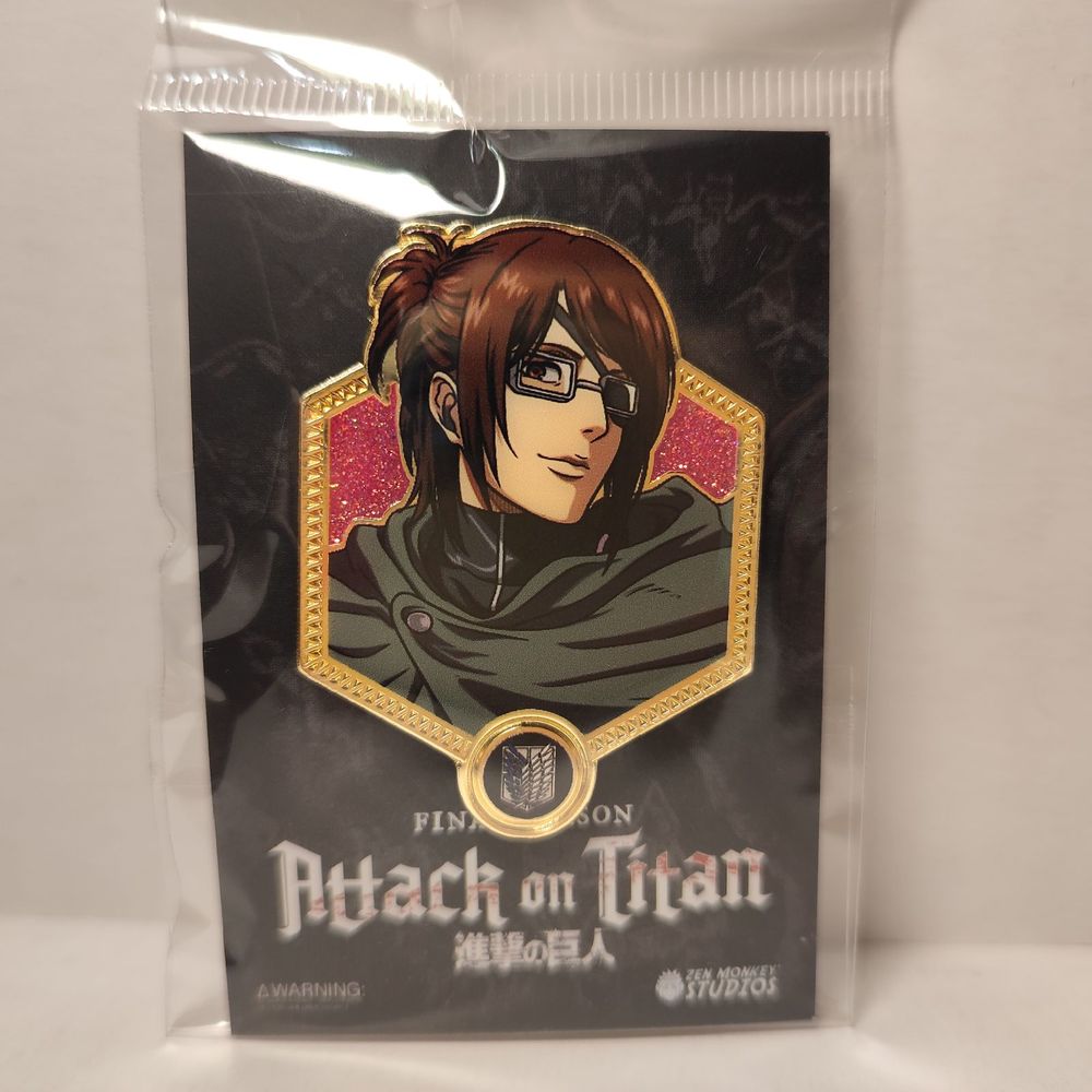 Attack on Titan Hange Zoe Golden Series Enamel Pin Full Color Official AoT Badge - Picture 2 of 3